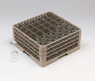 Traex Warewashing Systems 36 Compt. Glass Rack With 3 Extenders