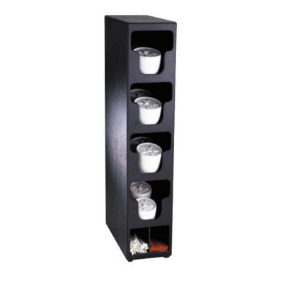 Lid Dispenser, 4 Slot, Black, 32'' H