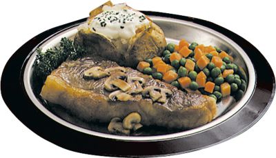 Steak Platter Set Round, 9-1/2'' diameter Ea