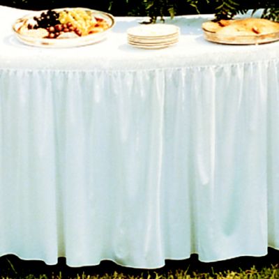 Shirred Wyndham Skirts with Snug-Tight Clips 17-1/2' White