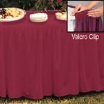 Shirred Wyndham Skirts with Snug-Tight Clips 17-1/2' Burgundy