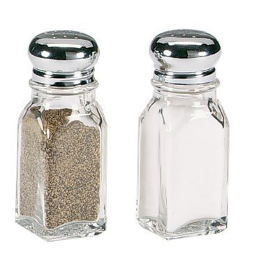 Salt & Pepper Shakers, Nostalgia, Mushroom, Chrome Top, 2 oz., 12 per case