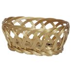Vinyl Reed Basket Oval Willow 6 x 9 x 3H, Oval Dark cedar blend - STOCKED ITEM