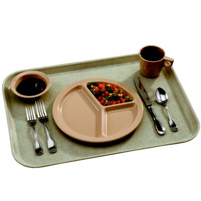 Antique Parchment Fiberglass Trays, 14'' x 18'', 12 per case