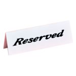 Reserved Sign Tent, 2 x 6 12 per case . - STOCKED ITEM