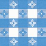 Classic Series Vinyl Tablecloth Check, Blue/White 52 x 52 - STOCKED ITEM