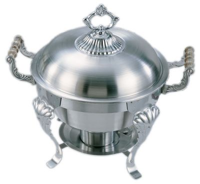 Royalty Chafer Round Chafer, 6 Quart With 1 Fuel Holder 6 Quart