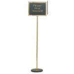 The Tellers Sign Brass Frame