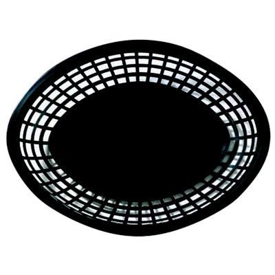 Jumbo Oval Basket Black 11-3/4'' x 8-7/8'' x 1-7/8''H Black