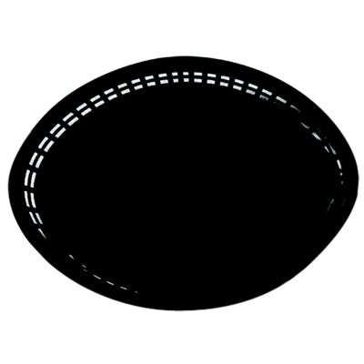 Jumbo Platter Basket Black 12-3/4'' x 9-1/2'' x 1-1/2''H 36 per case