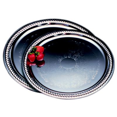 Celebration Tray Round with Gadroon Border, 14'' diameter
