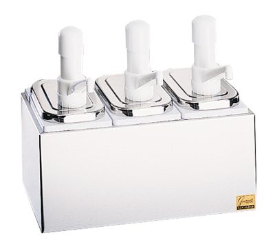 Condiment Pump Service Center 3 Well 14-1/2''W