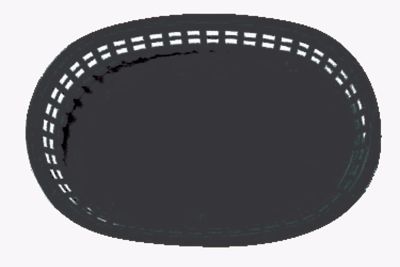 Fast Food Basket Black 10-1/2'' x 7'' x 1-1/2''H