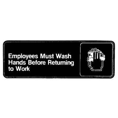 Employees Must Wash Hands Before Returning To Work Sign - STOCKED ITEM