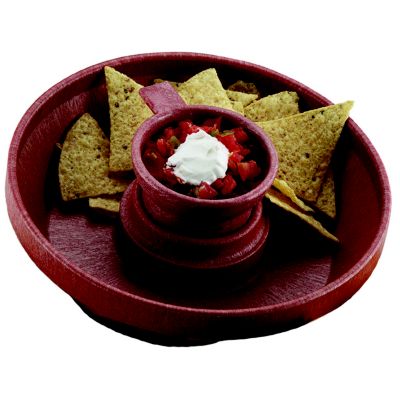 Chip Server, 10'' diameter x 2-1/2''D Paprika