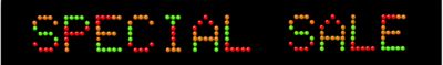 LED & Wireless Remote Programmable Sign 2'' Character Display, Multicolor