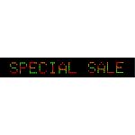 LED & Wireless Remote Programmable Sign 2 Character Display, Multicolor - STOCKED ITEM