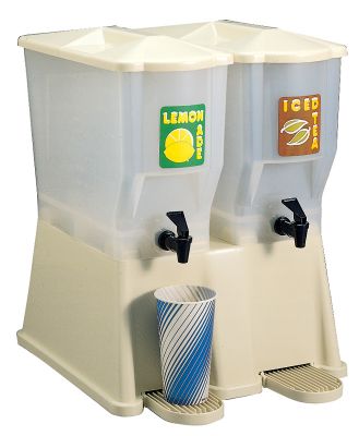 Slimline Dispenser Double, 3 Gallon Bowls