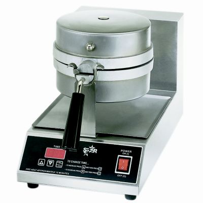 Single Belgian Waffle Baker, 7 Round Grids
