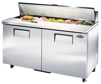 Superior Sandwich Prep Table, 60'' 15.5 cu.ft., 16 Pan Capacity