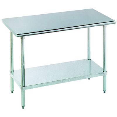 Regular-Duty Worktable Flat Top, 30''W x 4'L