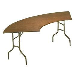 Heavy Duty Plywood Table Serpentine tables, plywood top 30''W, 30'' Inside/60'' Outside