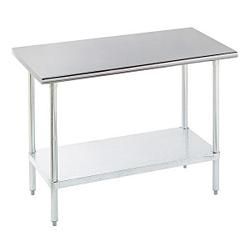 Budget Worktable Flat top With SS undershelf and legs 30''W x 3'L