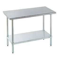 Regular-Duty Worktable Flat Top, 30''W x 5'L