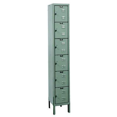 Steel Lockers 6 Individual Lockable Doors, 16-1/2''D 6 Individual Lockable Doors