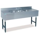 Bar Sink 3-Compartment Challenger 21 Deep 5'L, 12 Drainboard - STOCKED ITEM