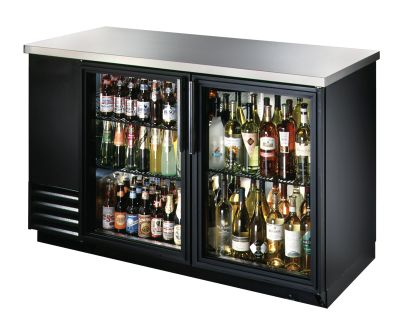 Superior Back Bar Cooler Gass Swing Doors, 59'' W