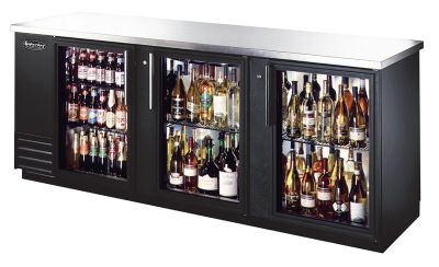 Superior Back Bar Cooler Gass Swing Doors, 90-3/8'' W