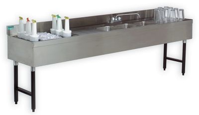 Combination Unit Challenger 21'' Deep 8'L, 18'' Drainboard, Left HandCocktail Unit