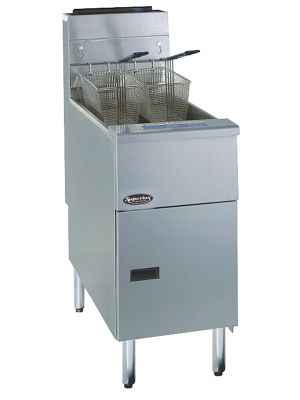 Superior Gas-Fired Tube Fryer 45 Lb. Capacity Natural Gas