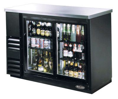 Superior Back Bar Cooler Glass Sliding Doors, 49'' W