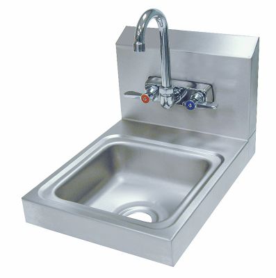 Space Saving Hand Sink Splash Mounted Gooseneck Faucet
