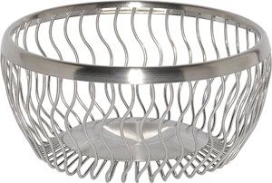 7'' Wavy Brushed Stainless Steel Basket