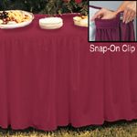 Shirred Wyndham Skirts with Snap-On Clips 17-1/2' Burgundy