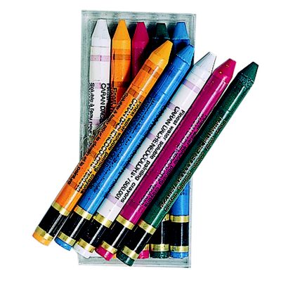 Accessories For Write-On Board Water Soluble Crayons, 8-Pack of 5 Colors