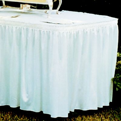 Shirred Wyndham Skirts with Snap-On Clips 13' White