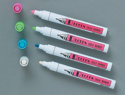 Chalk Board Liquid chalk. 4-pack (Pink, Blue, Green, White).