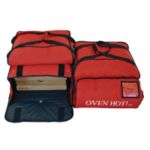 Pizza Bag Two Compartments. Top: 20L x 15W x 4H. Bottom: 20 Sq. x 7-1/2 - STOCKED ITEM