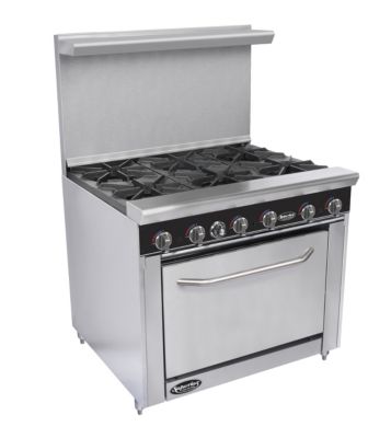 Superior Restaurant Series Range 36'' 6 Burners 1 Oven LP Gas