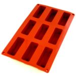 Non-Stick Silicone Rectangular Mold 1.12H 9 Slot