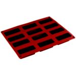 Non-Stick Silicone Rectangular Mold 1.12H 12 Slot