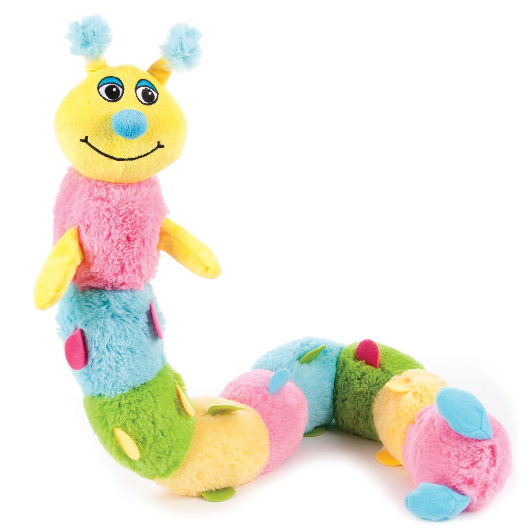 patchwork caterpillar dog toy