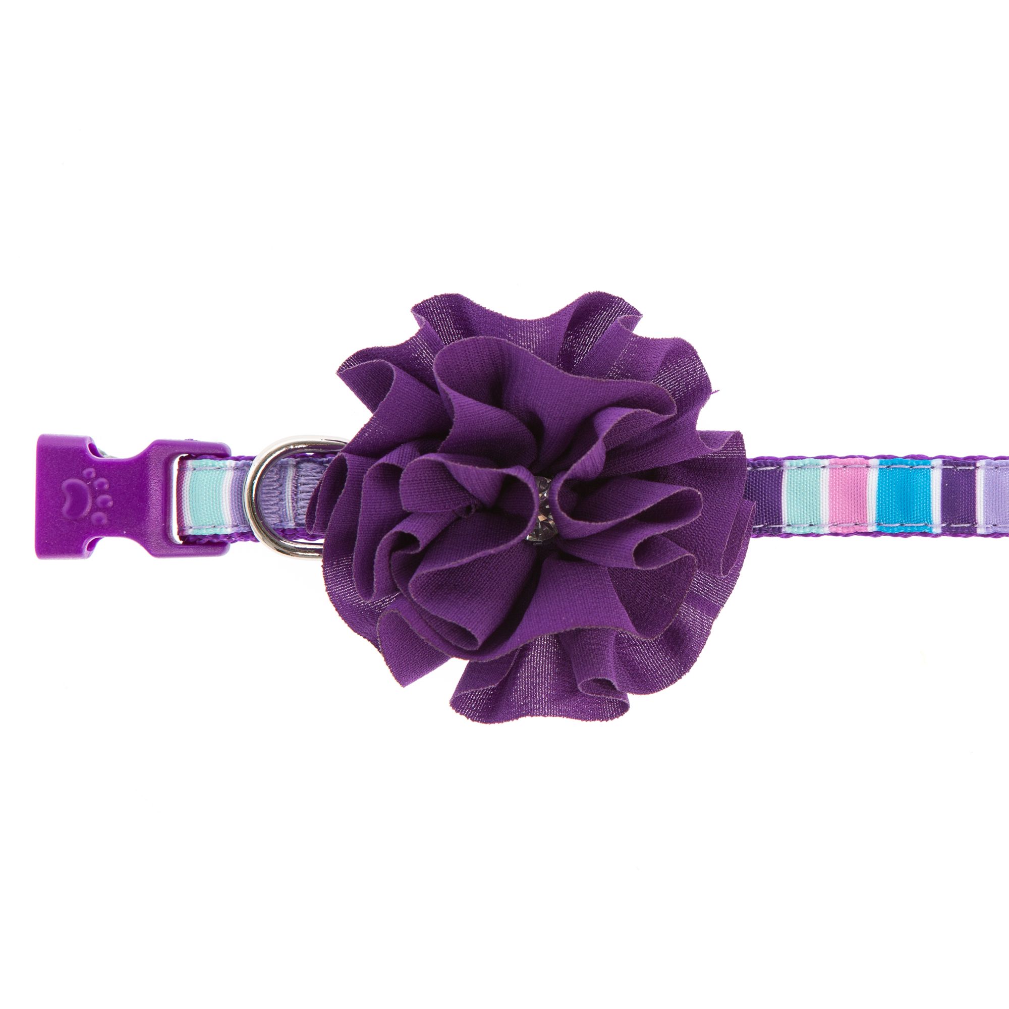 Top Paw® Striped Flower Dog Collar dog Collars PetSmart