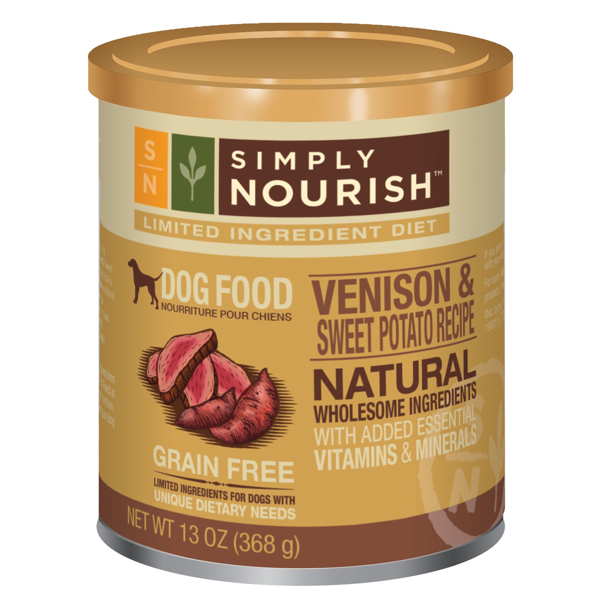 Simply Nourish™ Limited Ingredient Diet Dog Food Natural, Grain Free, Venison & Sweet Potato
