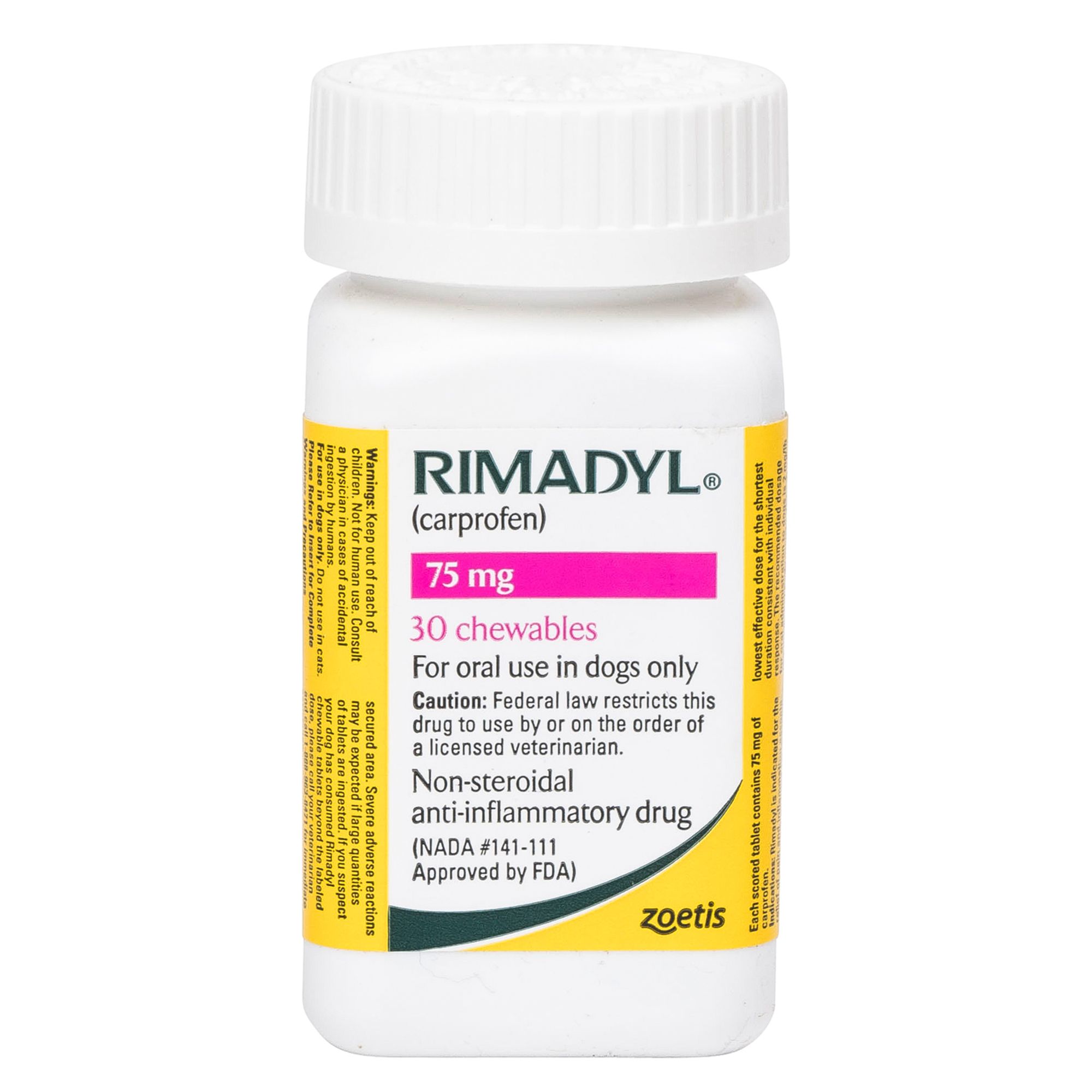 Rimadyl Pain and Arthritis Chewable Tablet dog RX