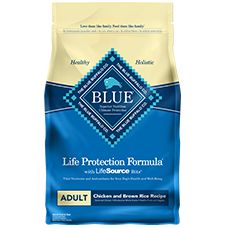 Dog food outlet named blue